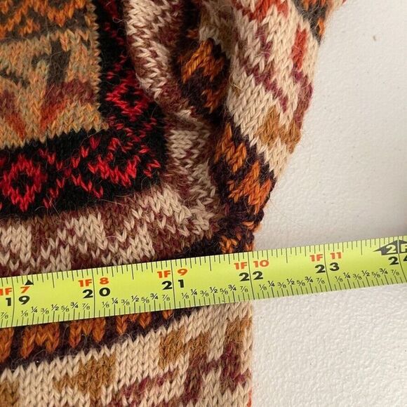Inka Maki Sweater Men's Medium Pullover Alpaca Wool Printed Grandpa - Picture 9 of 9